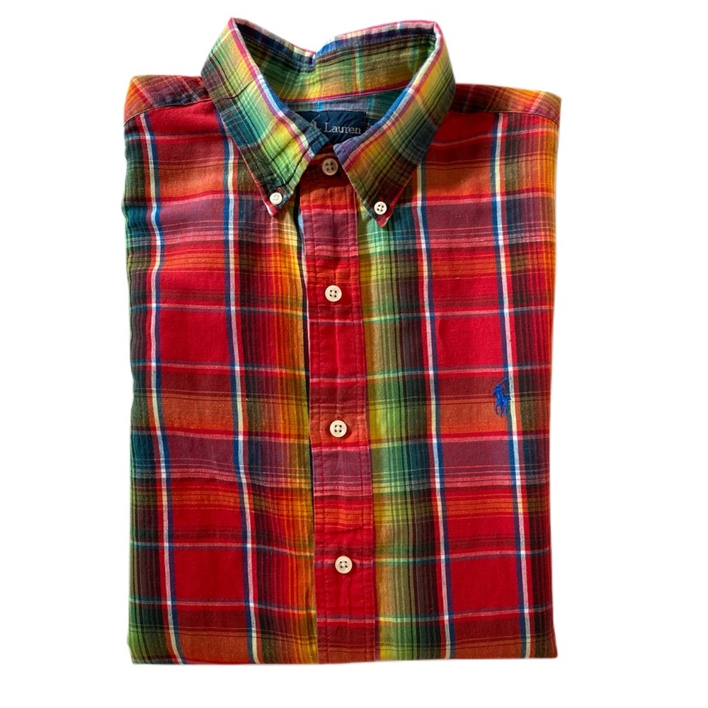 Men’s linen blend button up